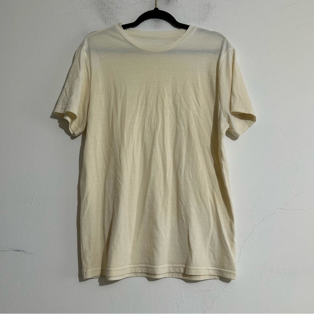 Unbound Merino Wool Blend Short Sleeve Base Layer T-Shirt Large Flawed Hiking